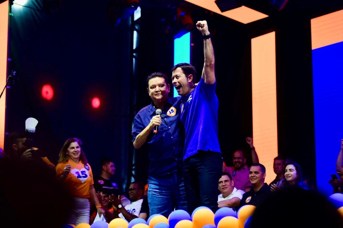 Convenção do MDB oficializa Euclério Sampaio como candidato à reeleição pela Prefeitura de Cariacica. Prefeito de Vila Velha, Arnaldinho Borgo (Podemos) participou do evento por Carlos Alberto Silva