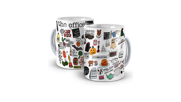 Presenteie ou componha sua coleção com esta caneca cheia de referências a "The Office". Crédito: Divulgação