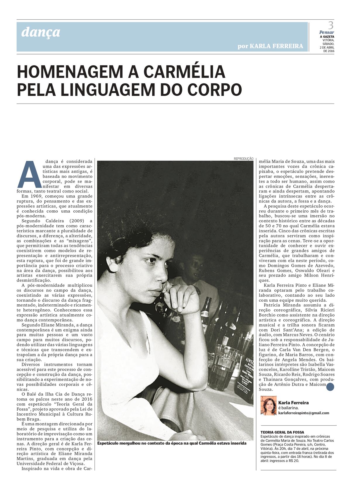 Carmélia de Souza por Acervo A Gazeta