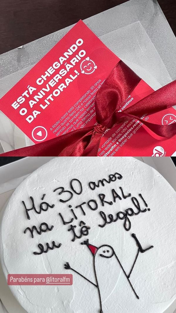 Agências de publicidade receberam bolo em comemoração aos 30 anos da rádio Litoral