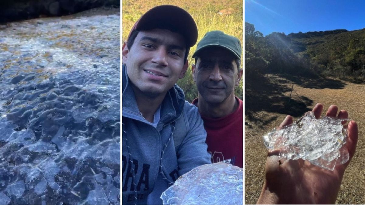 Bruno Protázio e o pai no Parque Nacional do Caparaó 