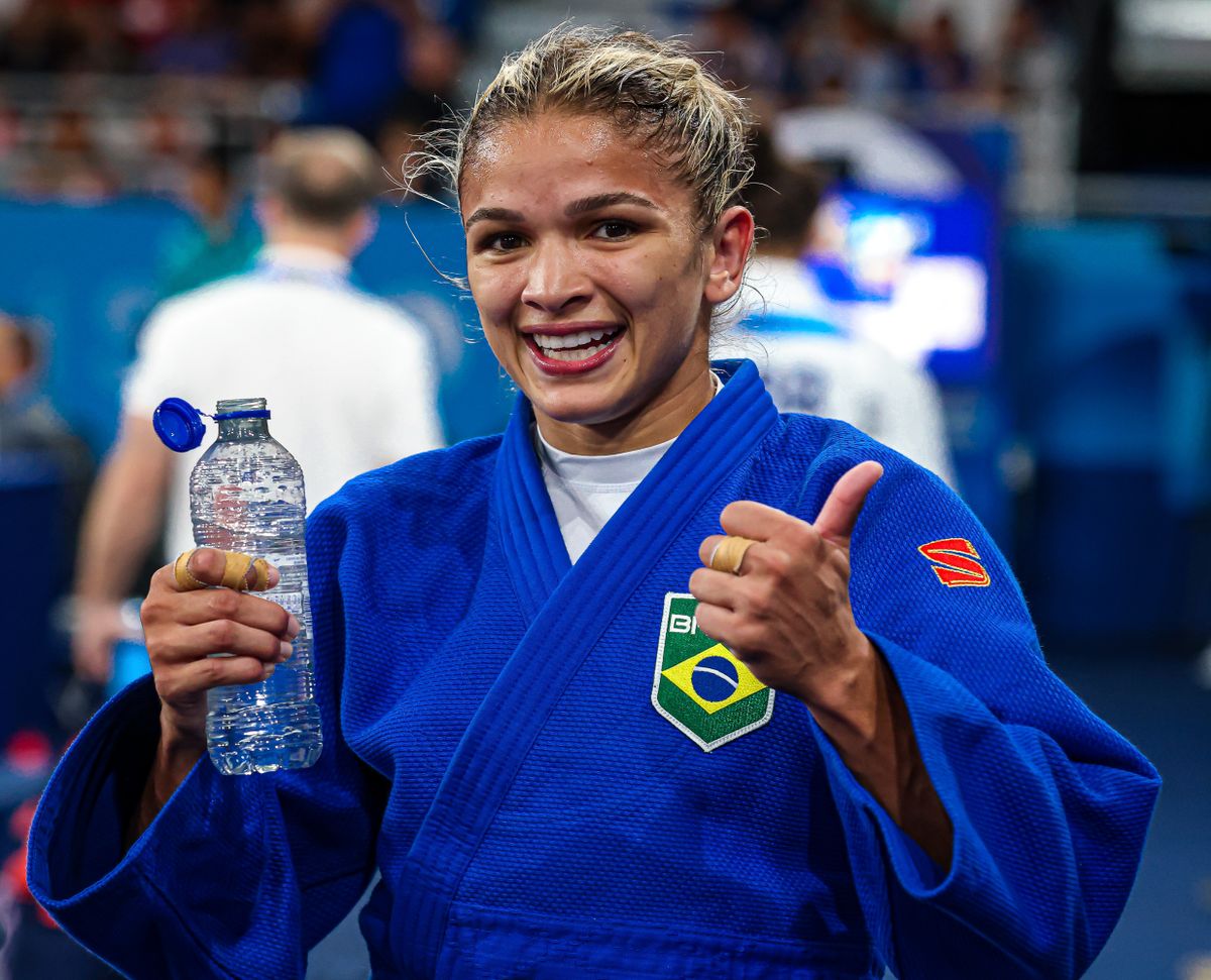 Larissa Pimenta, a Pimentinha, conquistou o bronze no judô na categoria até 52 kg