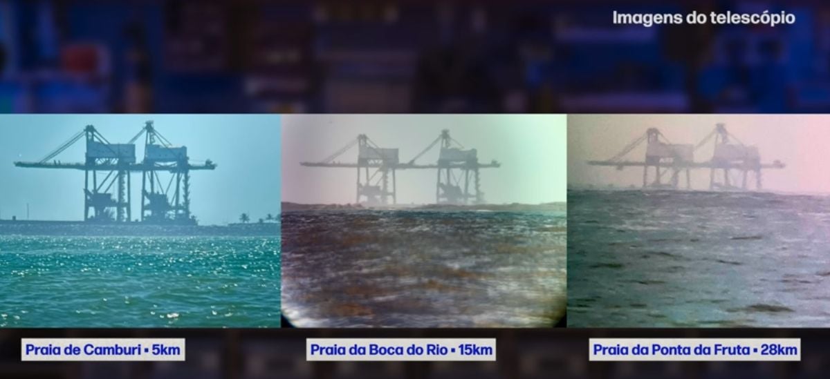 Imagens feitas pelo youtuber Iberê Tenório no Espírito Santo para comprovar que a Terra é redonda