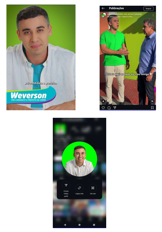 Locais pintados de verde na Serra na gestão Vidigal por Reprodução 