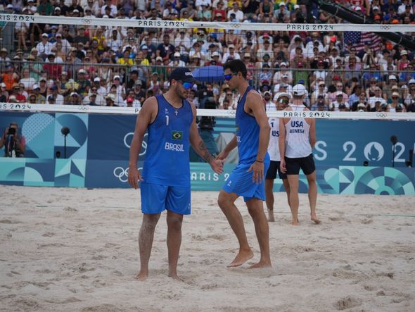 André Stein e George perdem no vôlei de praia por Vitor Jubini / A Gazeta 