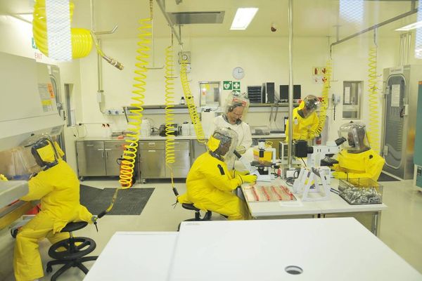 Laboratório de Virologia Nível 4 do Instituto Nacional de Doenças Comunicáveis (NICD, na sigla em inglês), em Joanesburgo, África do Sul