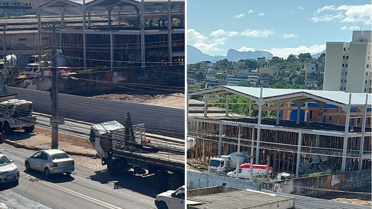 Laje cede e trabalhadores sofrem queda em obra de Cachoeiro de Itapemirim