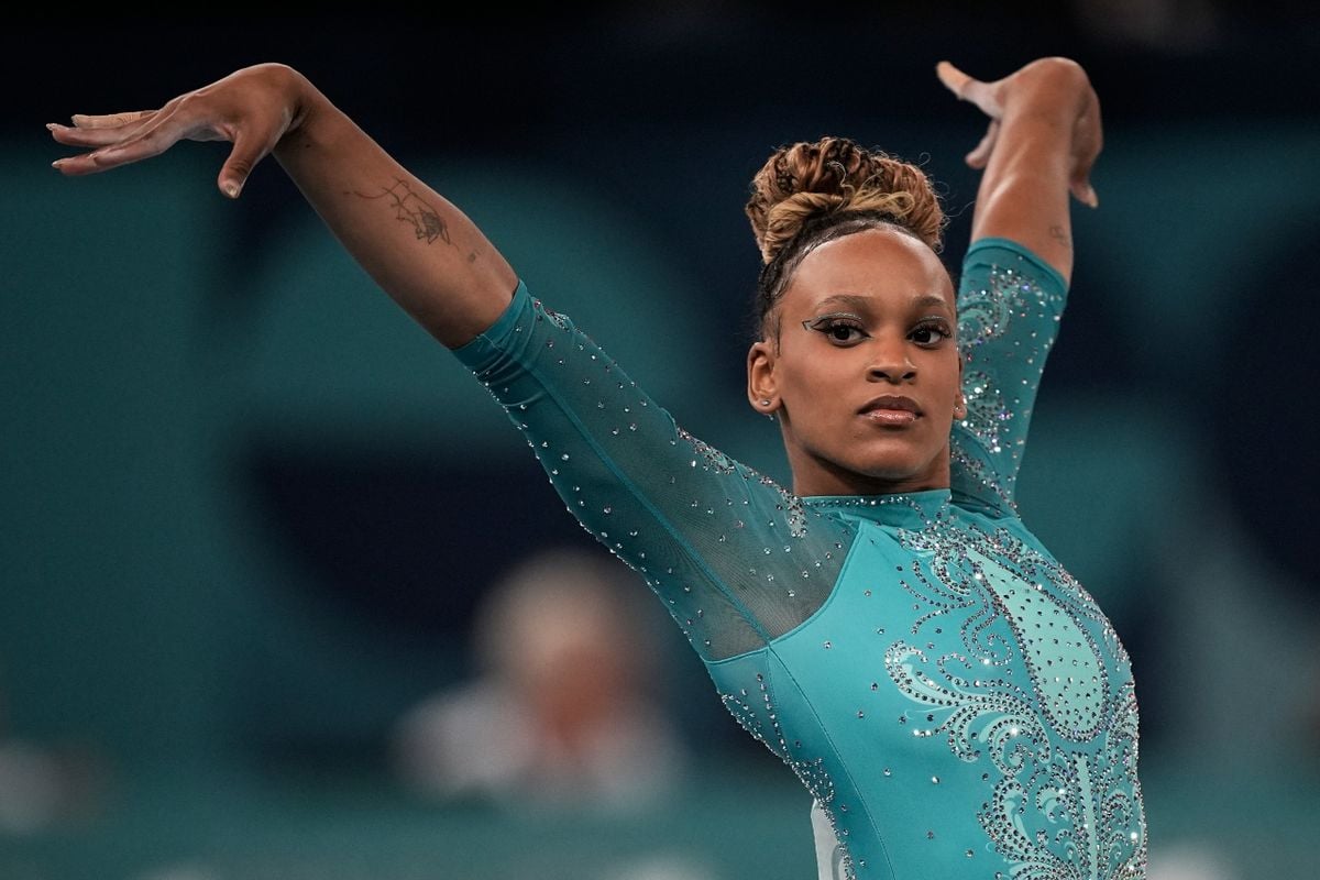 Rebeca Andrade conquistou o ouro no solo na ginástica em Paris