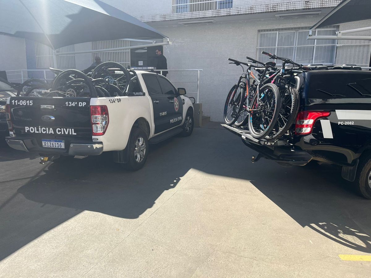 Bicicletas recuperadas pela polícia foram avaliadas em cerca de R$ 160 mil por PCES/Divulgação