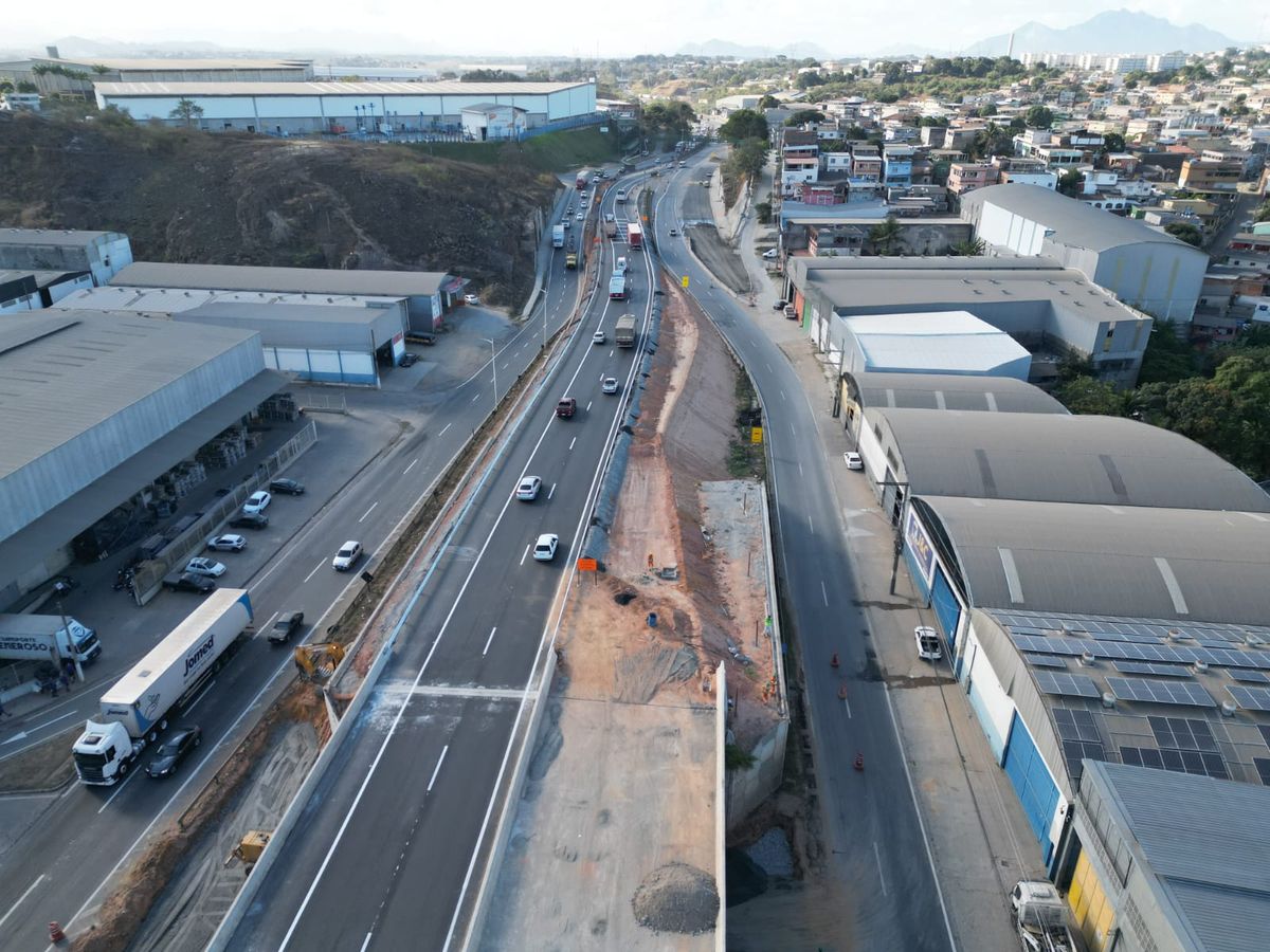 Contorno de Vitória: construção de viaduto altera o tráfego a partir desta quarta-feira (7)