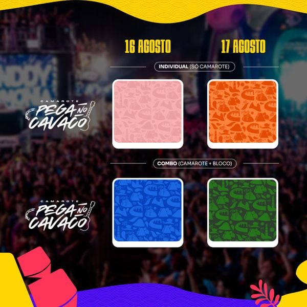 Confira as cores dos abadás do Vital 2024 por Divulgação
