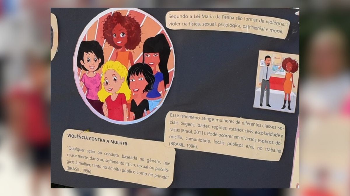 Cartazes com mensagens contra machismo em escola de Vitória