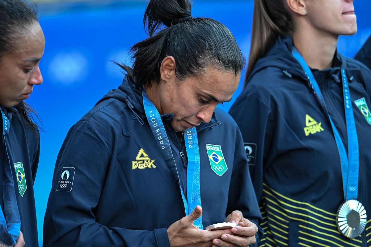Final do futebol feminino nas olimpíadas de Paris entre Brasil e Estados Unidos por Vitor Jubini