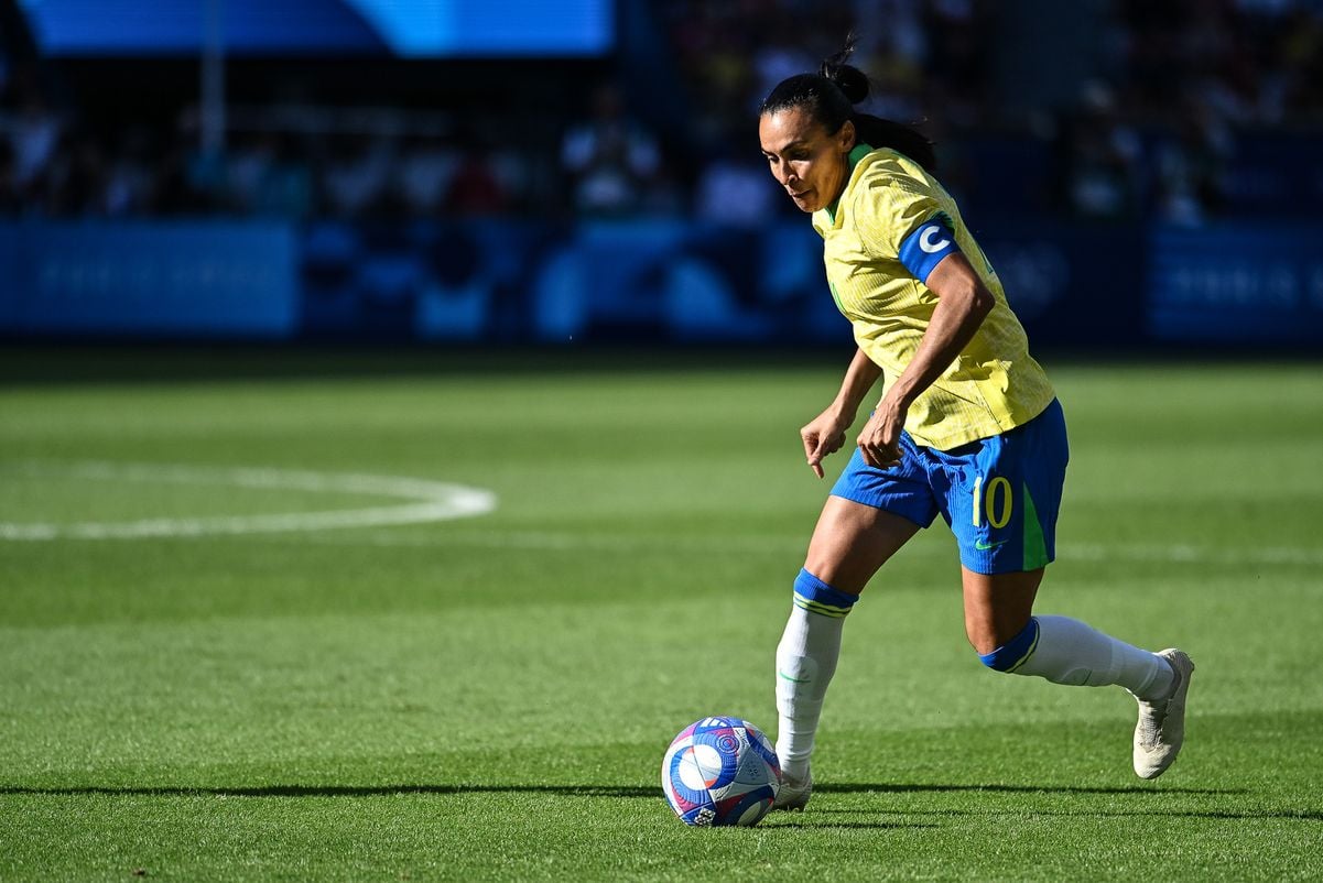 Final do futebol feminino nas olimpíadas de Paris entre Brasil e Estados Unidos por Vitor Jubini
