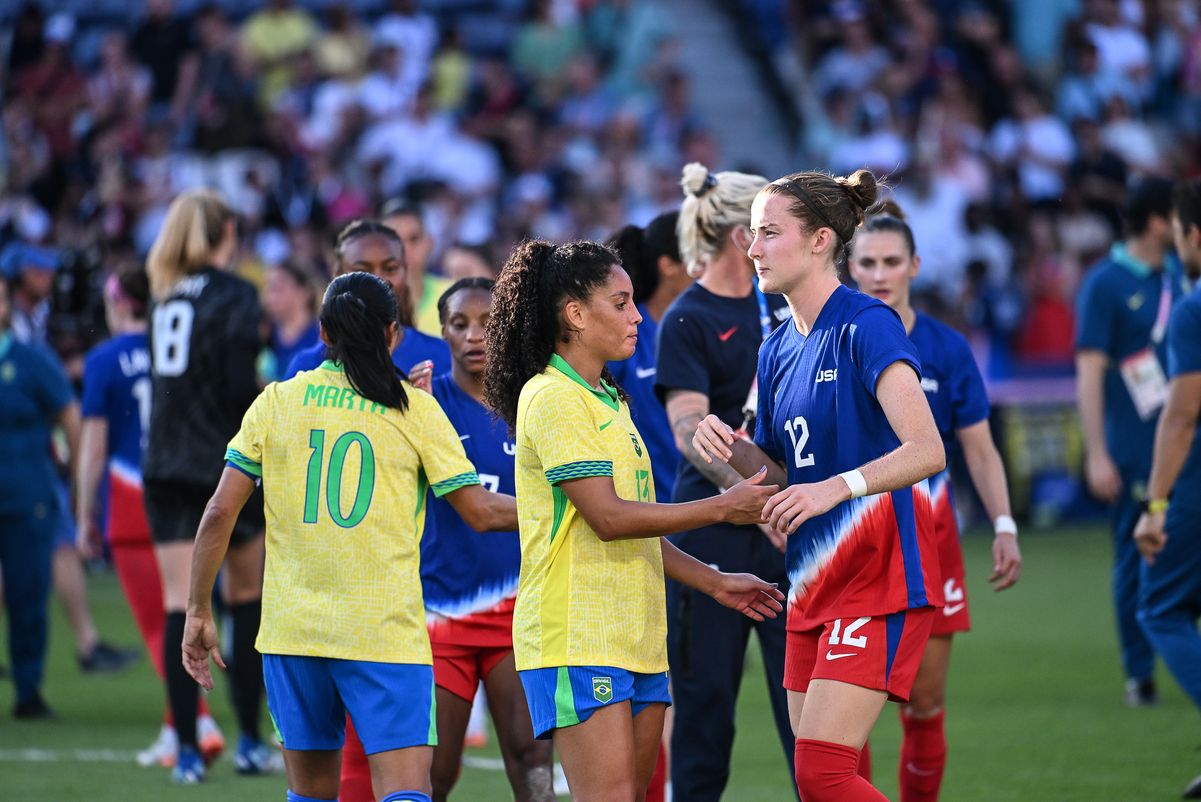 Final do futebol feminino nas olimpíadas de Paris entre Brasil e Estados Unidos por Vitor Jubini
