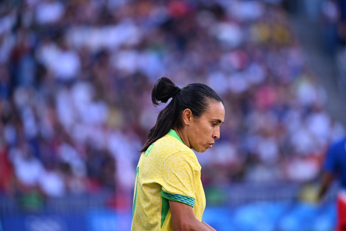 Marta em seu último jogo pela Seleção Brasileira