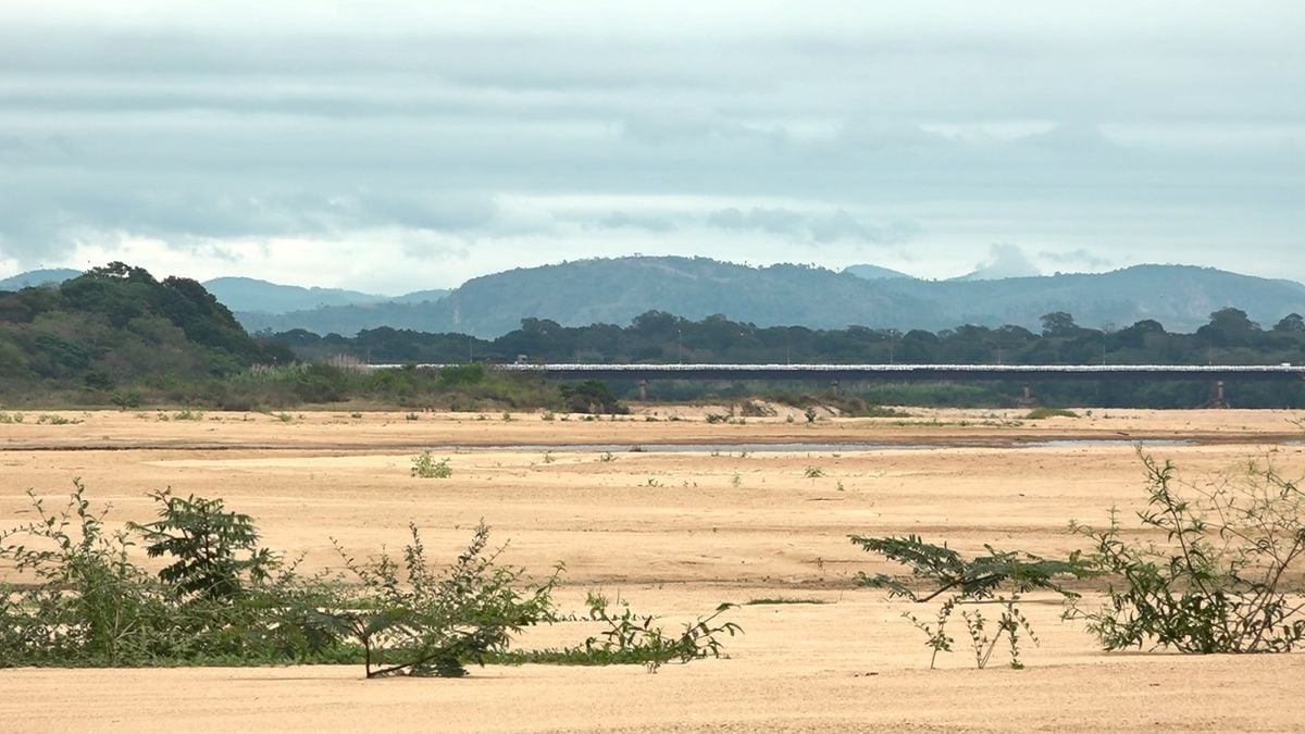 Seca reduz volume de água e forma 