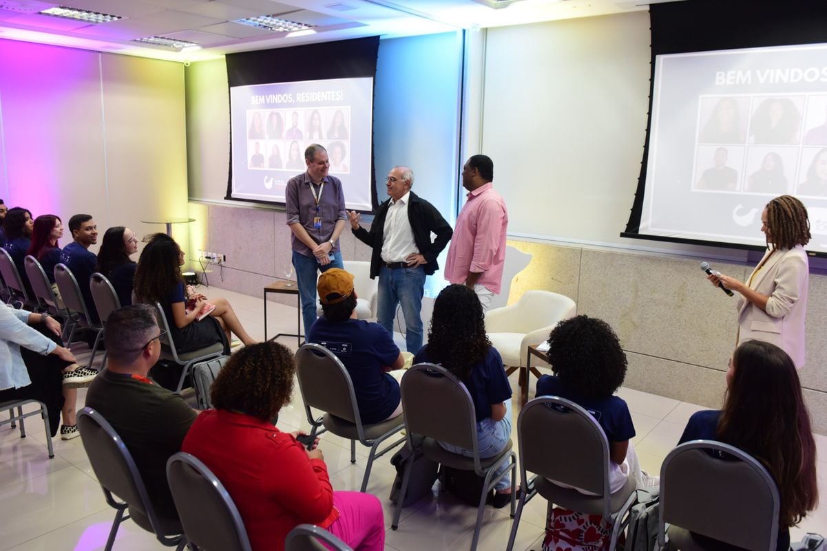Abdo Chequer (ao centro), com Bruno Dalvi e Geraldo Nascimento, ao lado