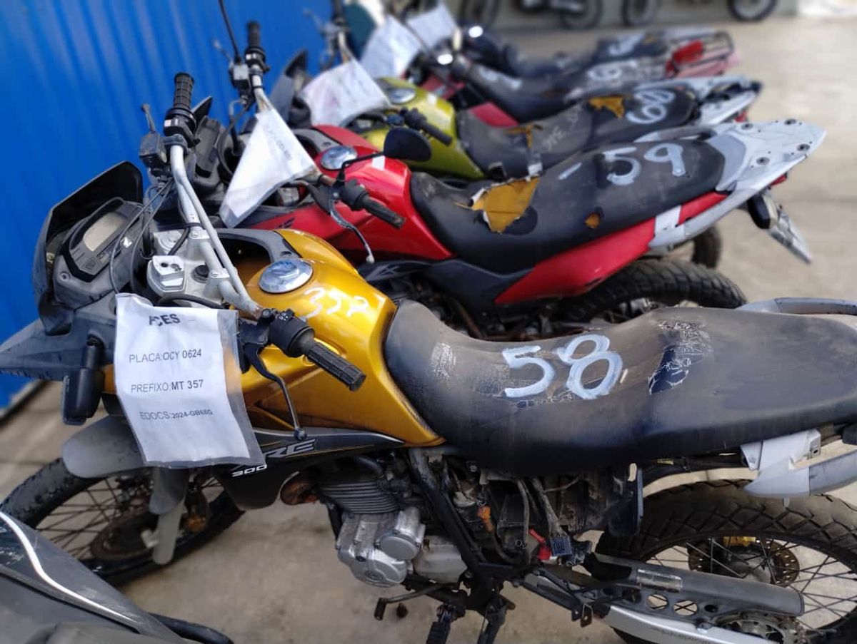 Veículos que serão leiloados pela Polícia Civil por Divulgação Sesp
