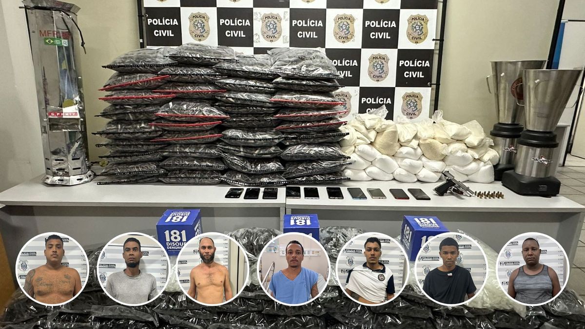 Polícia prende sete suspeitos em laboratório de drogas em guarapari