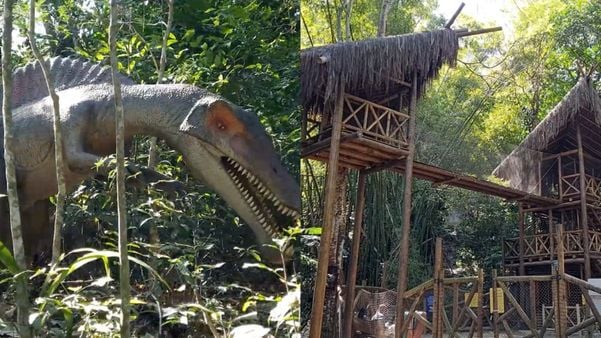 Parque Terra dos Dinos terá tirolesa e dinossauros em tamanho real