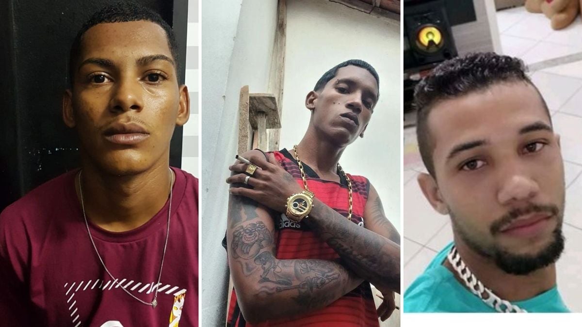 Da esquerda para a direita: John Riquel, Natan e Cosme; trio é procurado pela morte de irmãos em Linhares