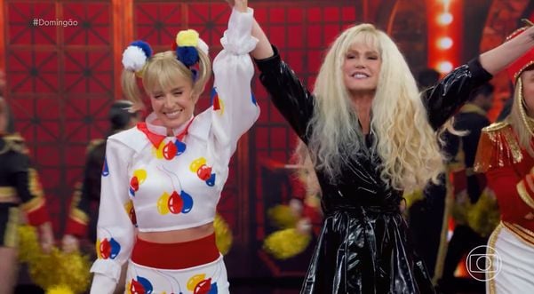 Angélica e Xuxa participaram da 'Batalha do Lip Sync', no 'Domingão com Huck'. 