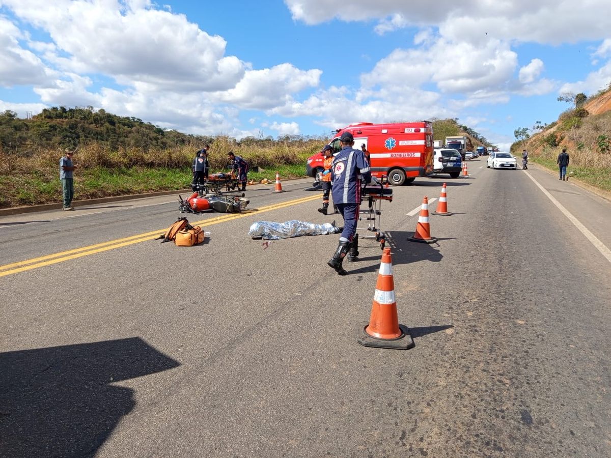 Acidente com motos deixa um morto e dois feridos na BR 259 em Colatina