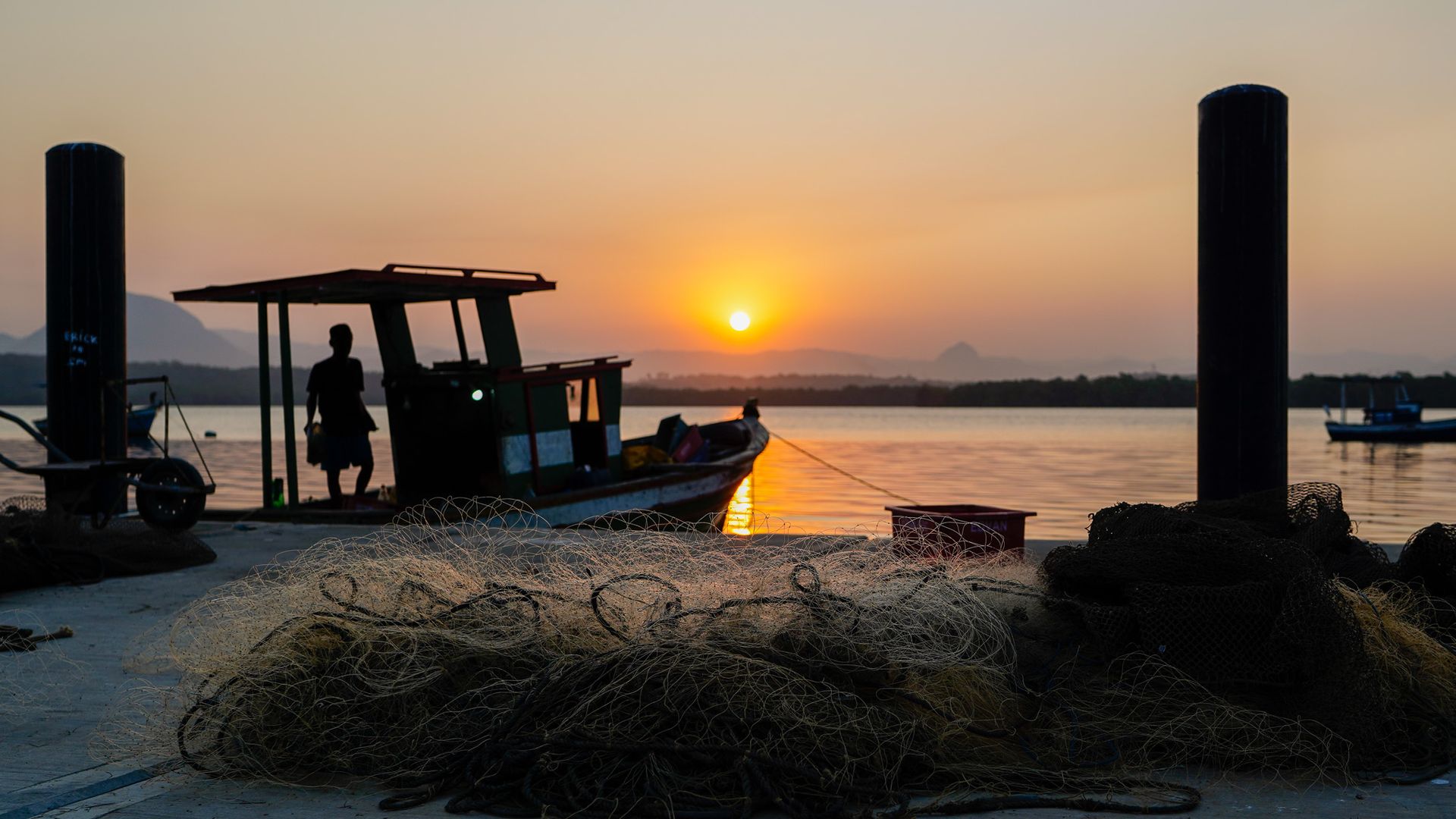 Ilha das Caieiras fotografada para o aniversário de Vitória