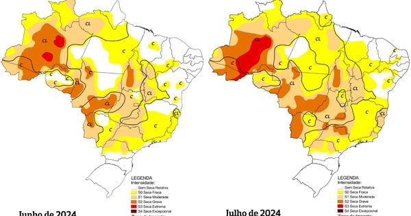 Segundo o Incaper, 50 municípios passaram de "seca fraca" para "seca moderada", de junho para julho deste ano