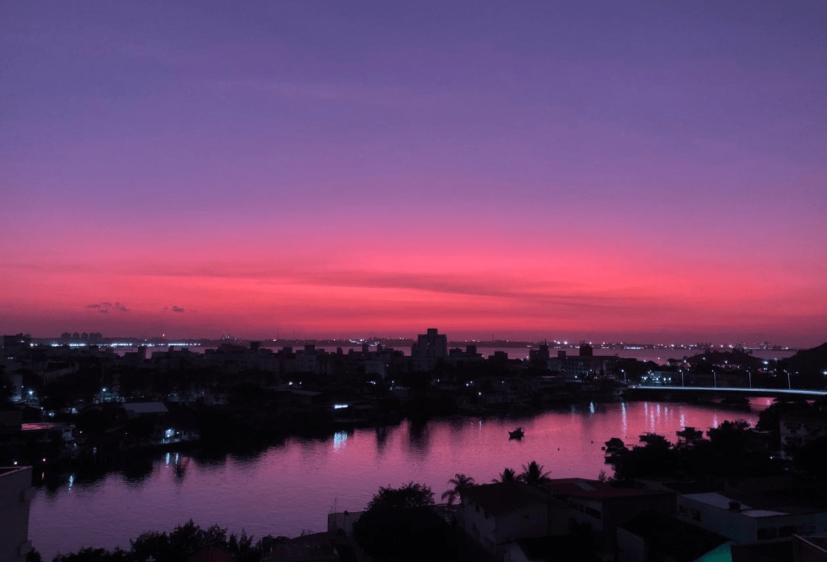 Por do sol - Barro Vermelho