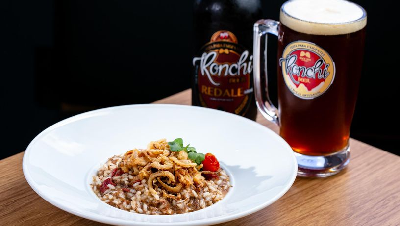 Prato da cervejaria Ronchi Beer para o festival Pedra Azul Gourmet 