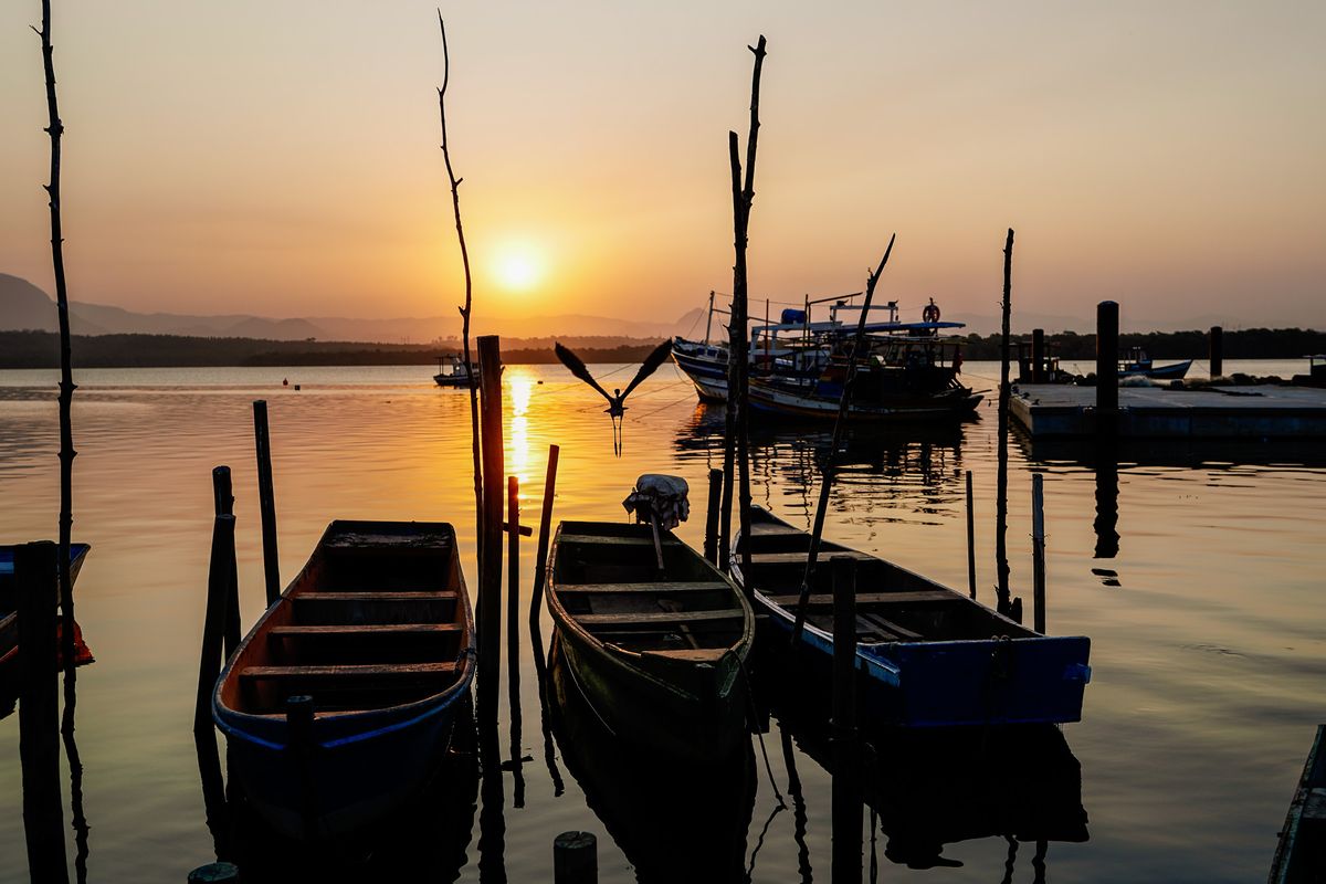 Ilha das Caieiras fotografada para o aniversário de Vitória