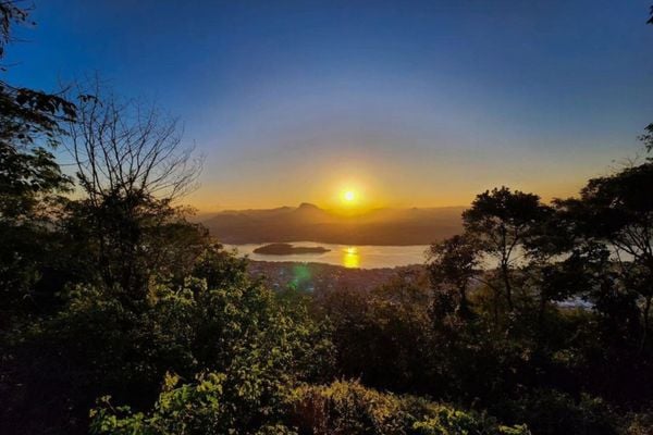 O pôr do sol no Parque da Fonte Grande é um verdadeiro espetáculo