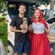 Kátia Leonhardt e Lucas Kluskouski vivem em um motorhome na Prainha, em Vila Velha