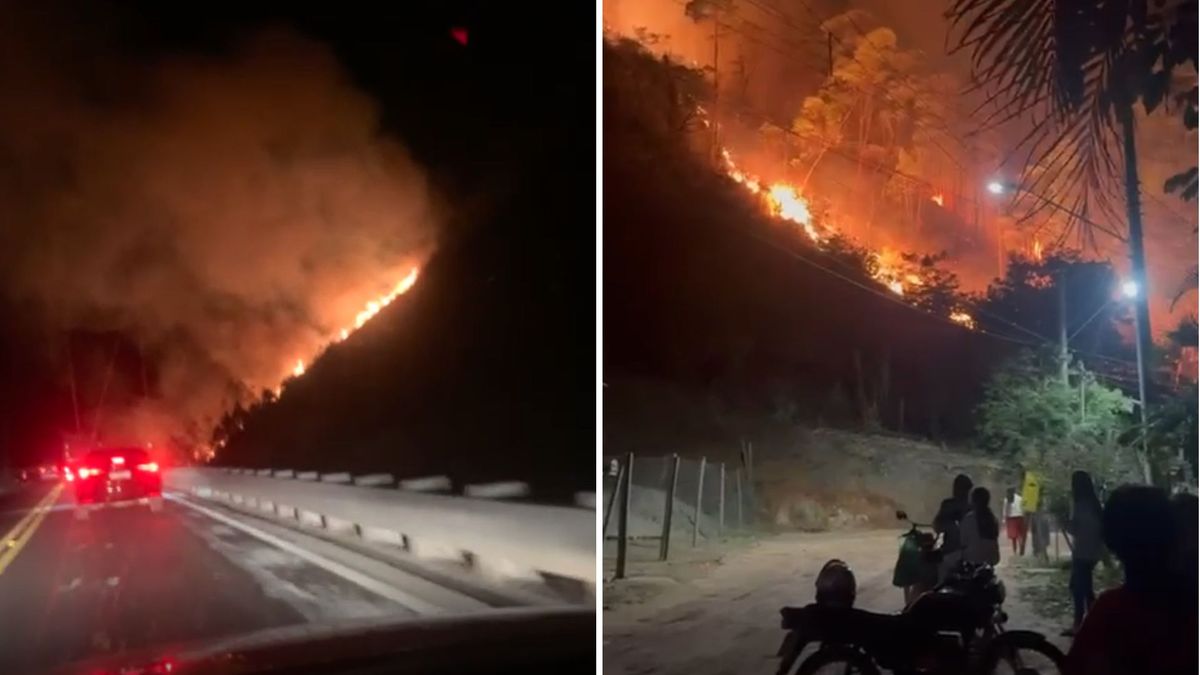 Fogo em vegetação assusta moradores em Venda Nova do Imigrante