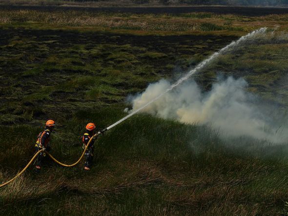 Incêndio na região de turfa no Contorno do Mestre Álvaro por Fernando Madeira