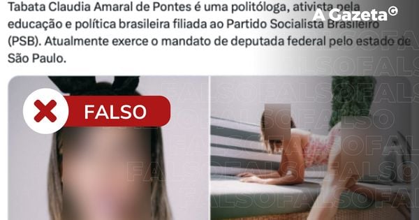 Publicações mentem ao compartilhar imagens manipuladas de uma criadora de conteúdo adulto e associá-las a Tabata Amaral (PSB), deputada federal e candidata à prefeita de São Paulo. Especialistas apontam que o material sofreu edição