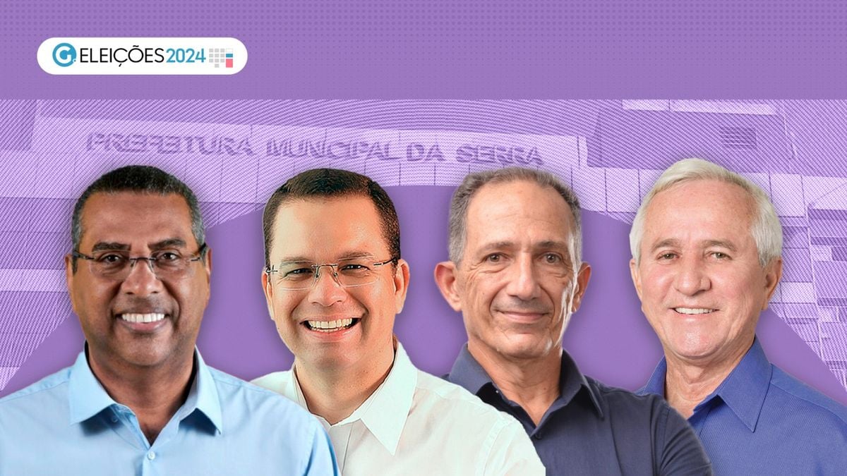 Professor Roberto Carlos, Igor Elson, Wylson Zon e Antonio Bungenstab, candidatos à Prefeitura da Serra nas Eleições 2024