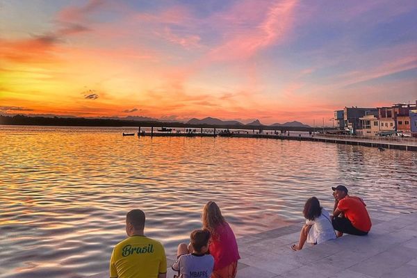 Pôr do sol da Ilha das Caieiras 