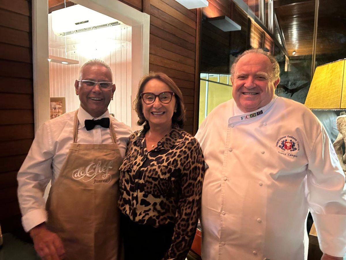 Jair, Nazaré Neves e chef Juarez Campos