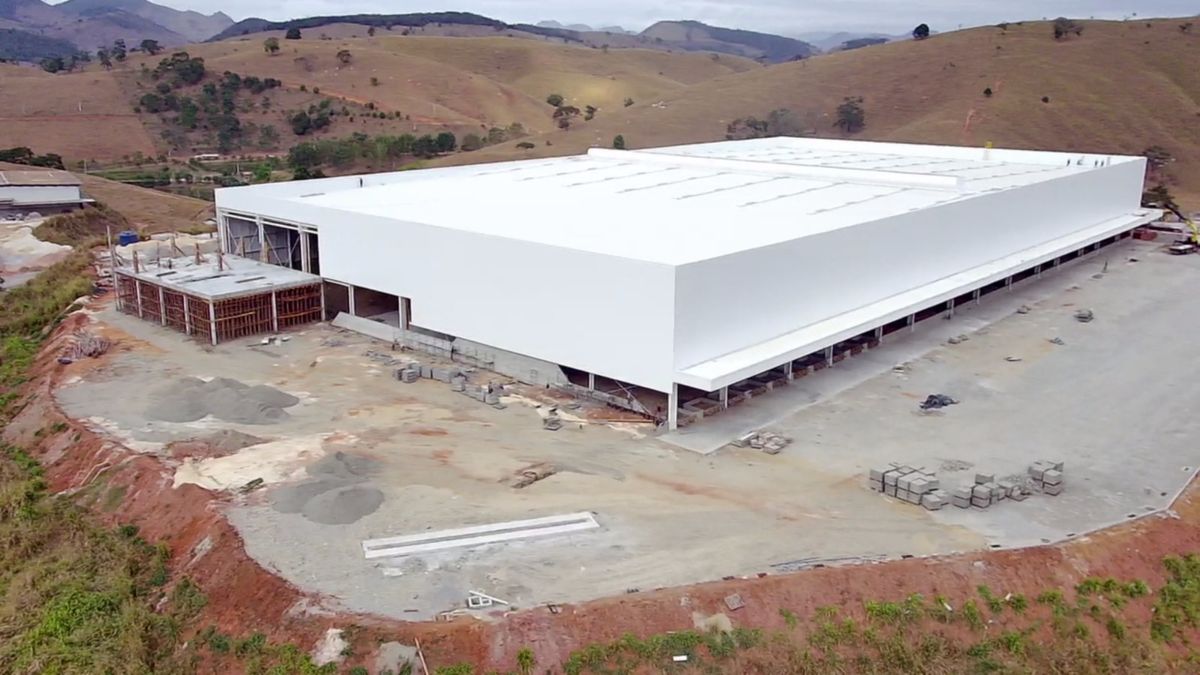 Imagem do novo Centro de Distribuição do grupo em Duas Barras, distrito de Coutinho, em Cachoeiro de Itapemirim