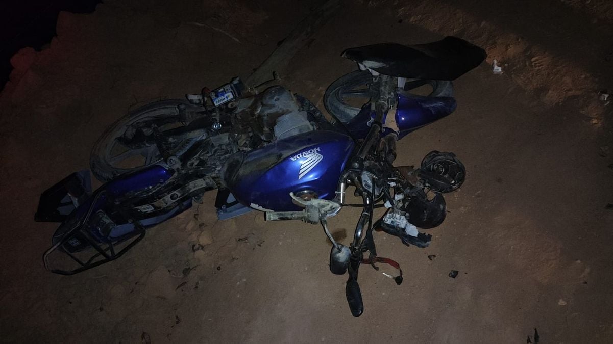 Moto conduzida pela vítima do acidente em Sooretama