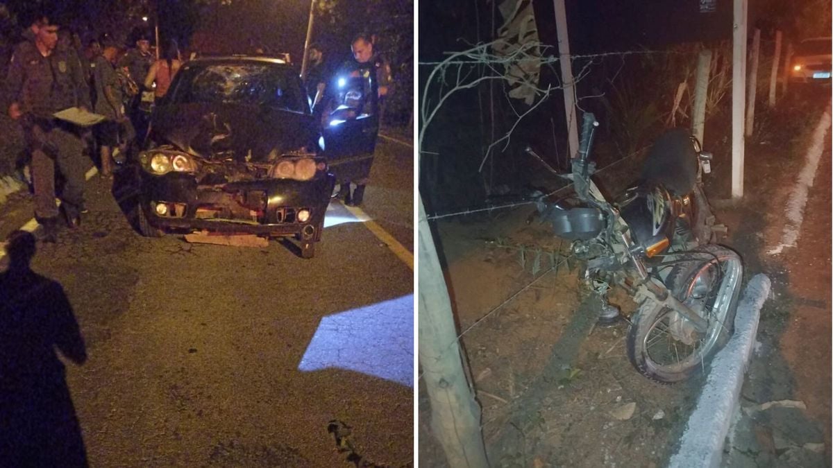 Carro invade a contramão e mata motociclista em Itapemirim 