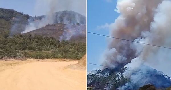 Uma das ocorrências é em uma área de mata de Atílio Vivácqua, e o outro incêndio afeta o interior de Castelo, que desde a segunda-feira (23) conta com apoio de helicóptero