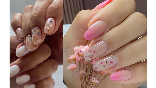 Românticos e delicados, os designs florais trazem a beleza da natureza para as unhas. Crédito: Divulgação