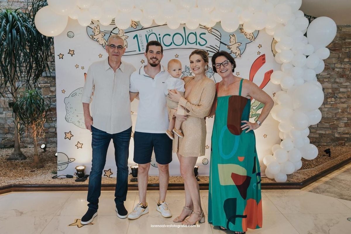 Décio Chieppe, André Chieppe, Nicolas e Lívia Dorsch e Eulália Chieppe