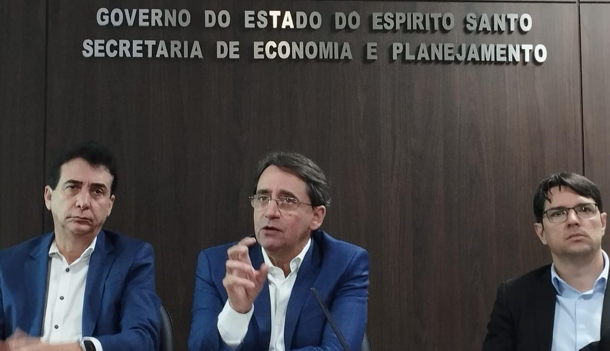 Secretário de Economia e Planejamento, Álvaro Rogério Duboc Fajardo, durante coletiva sobre o Orçamento de 2025 para o governo do Espírito Santo