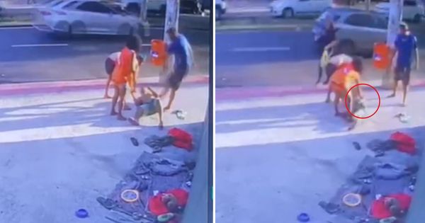 Um mulher e mais dois homens chutaram e agrediram a vítima após uma confusão por causa de R$ 50, em Jardim Camburi