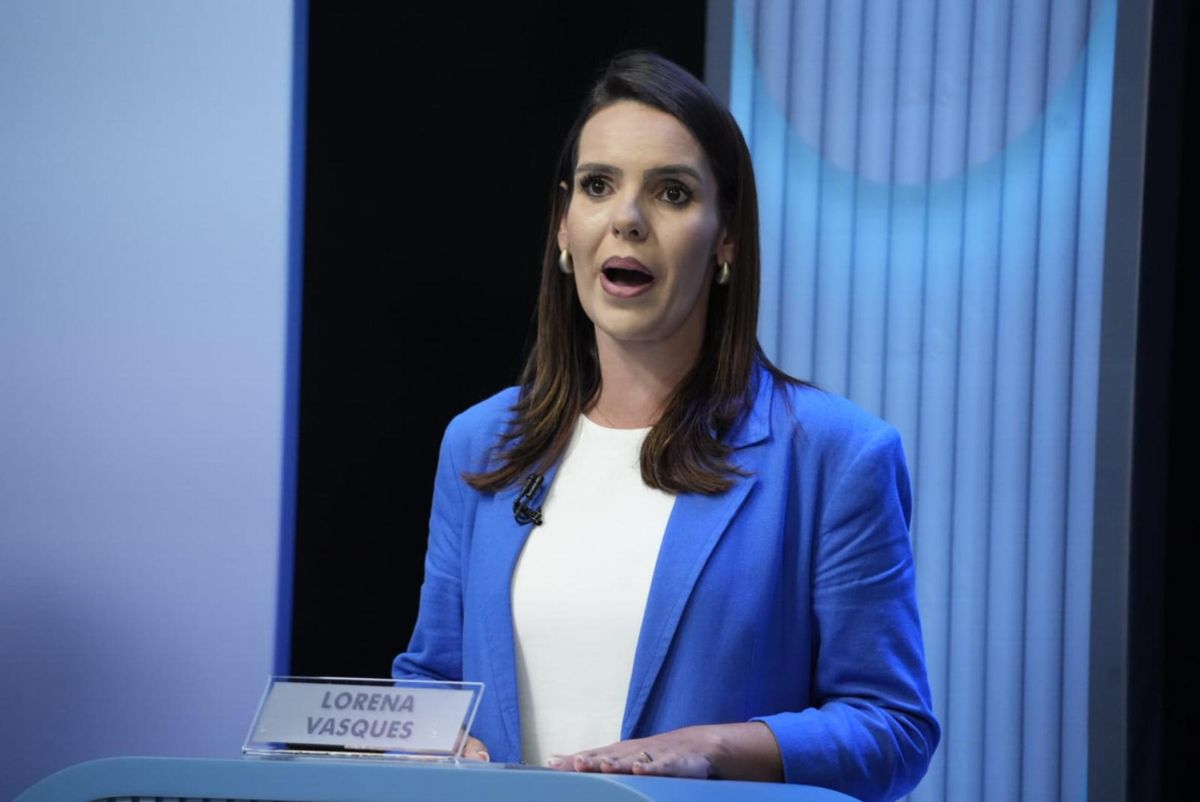 Candidatos a prefeito de Cachoeiro de Itapemirim durante o debate da TV Gazeta por Fernando Madeira